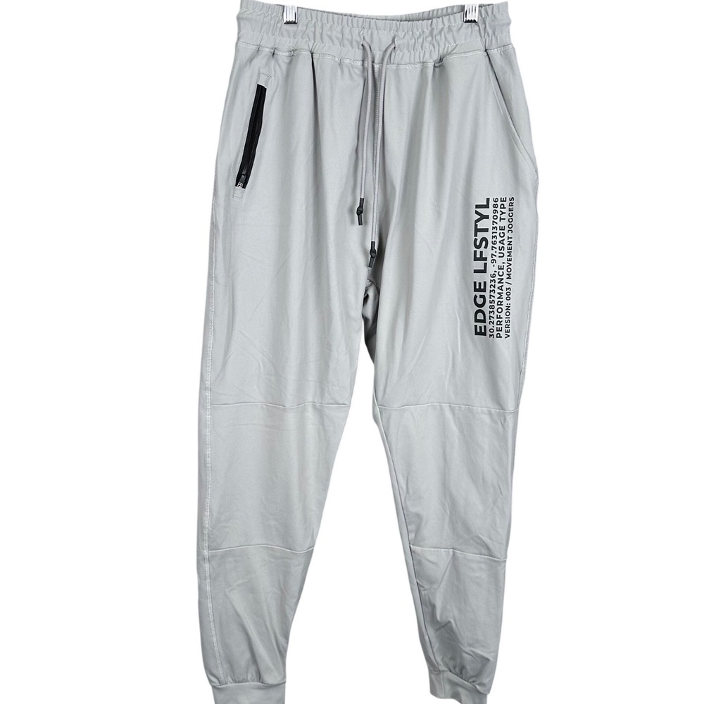 Edge LFSTYL Mens Movement Joggers Version 003 Gray Performance Pants Size XL